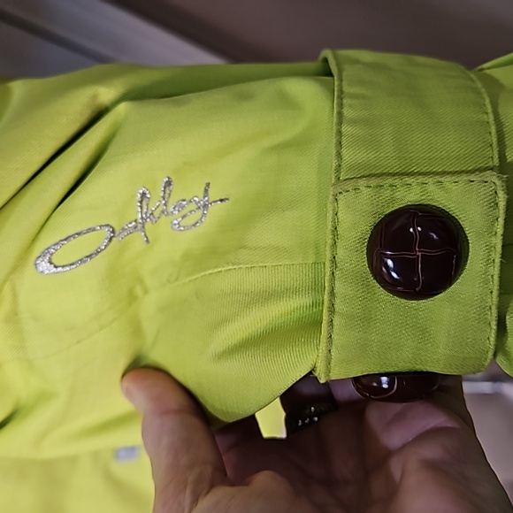 Oakley lime green yellow snowboard ski jacket magnetic button size medium - Picture 9 of 17